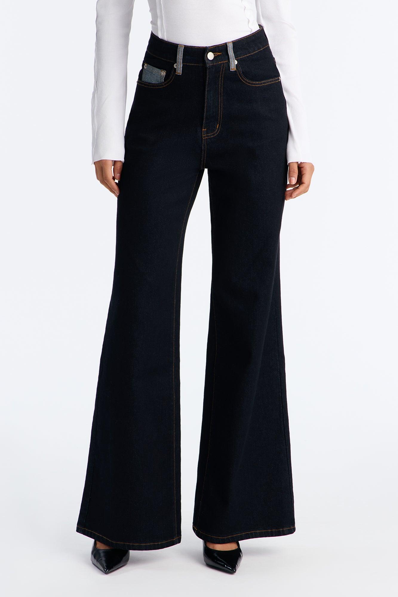 Highlands Wide Leg Jeans - Dark Denim Female Product Image
