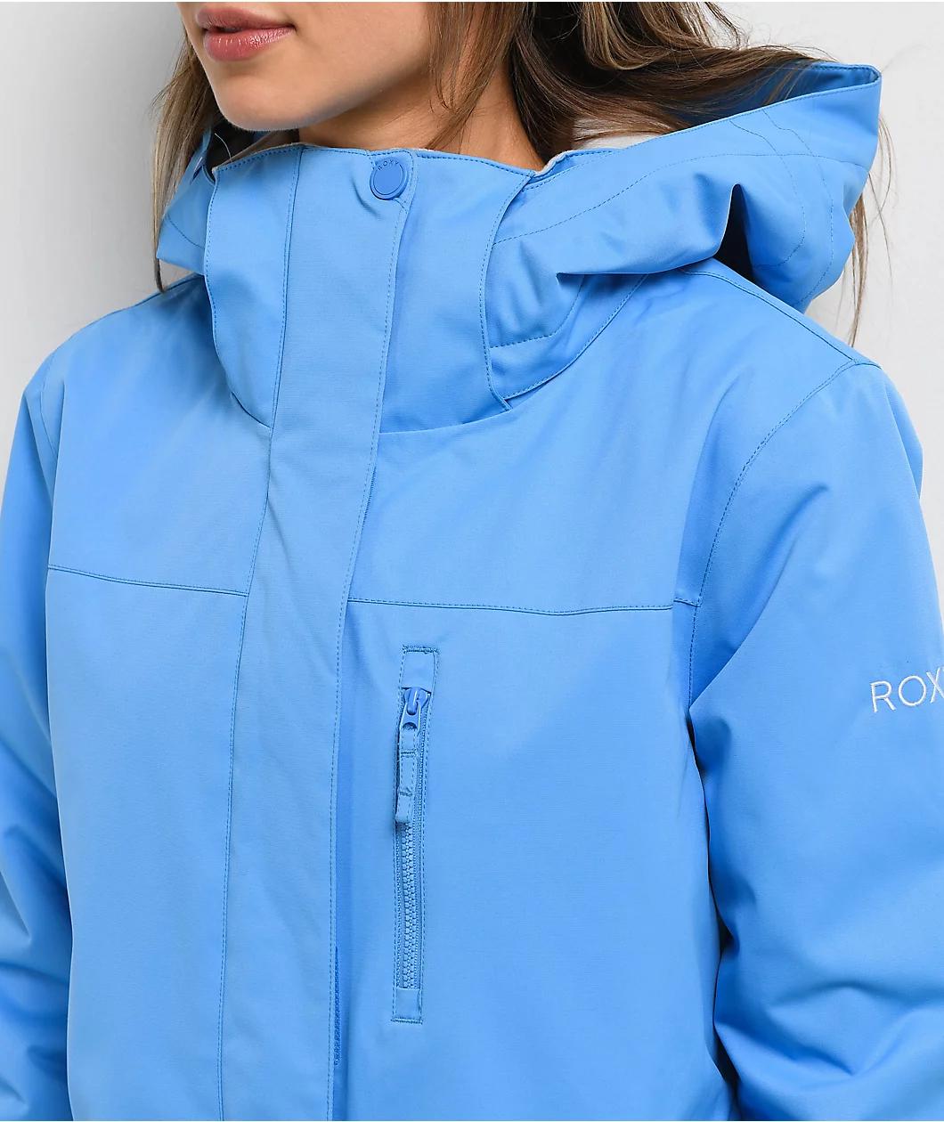 Roxy Jetty Block Azure Blue Clouds 10K Snowboard Jacket Product Image