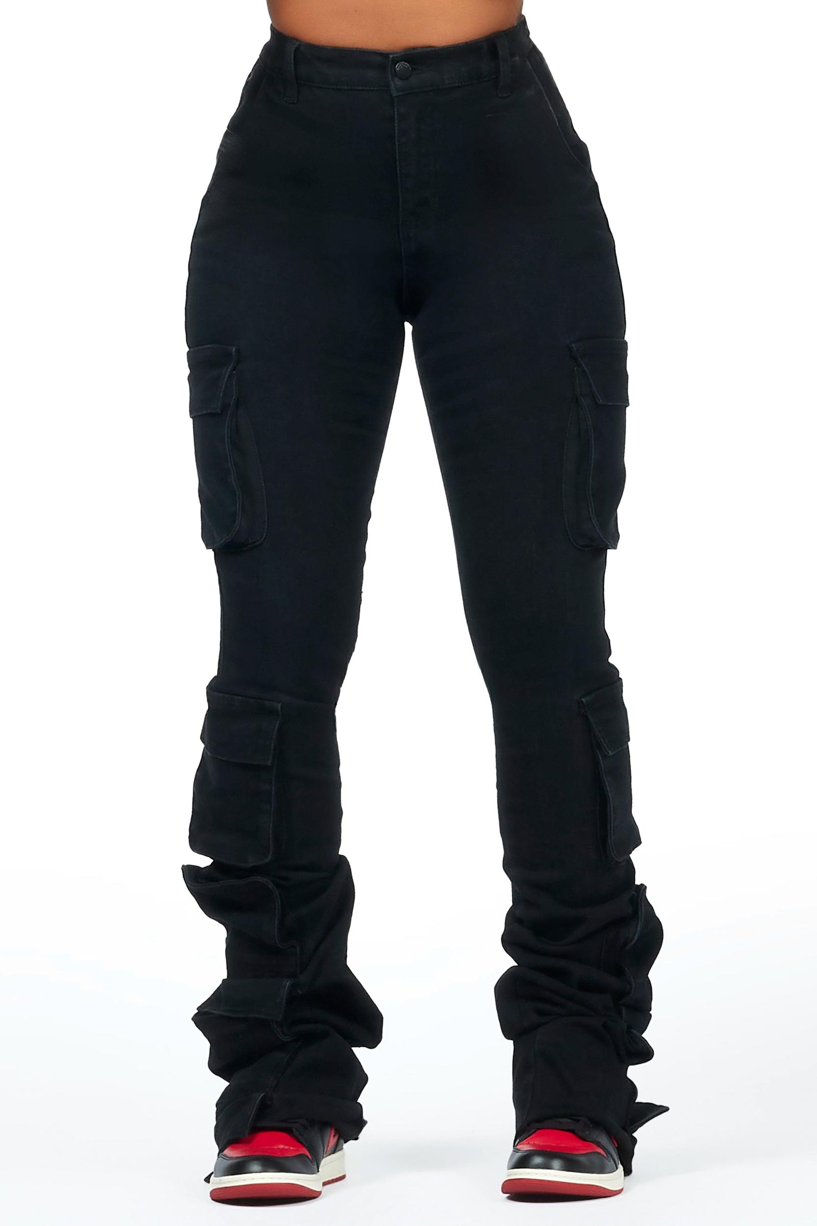 Phoebe Black Super Stacked Jean Female Product Image