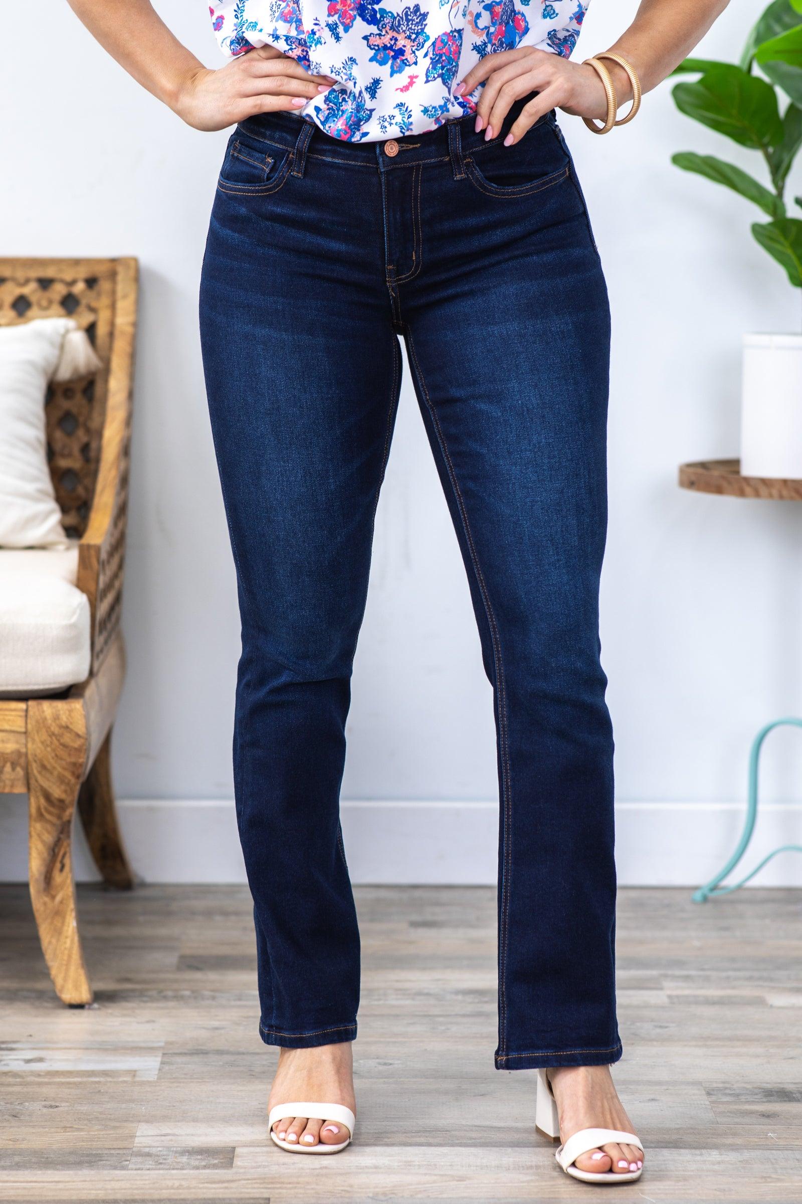Vervet Dark Mid Rise Bootcut Jeans Product Image