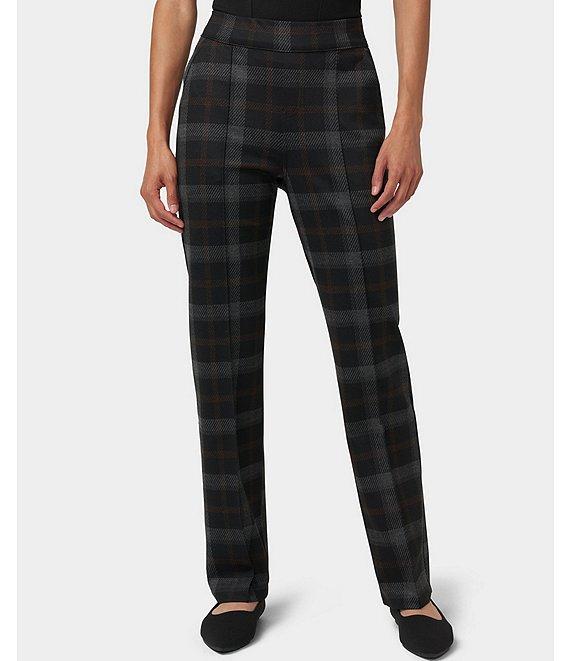HUE Plaid Pull-On Mid Rise Trouser Leggings Product Image