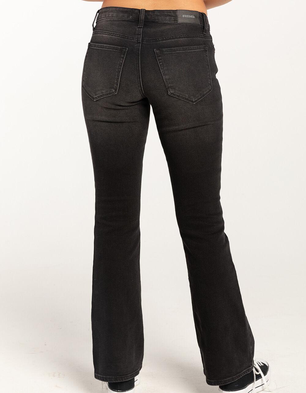 RSQ Womens Low Rise Flare Jeans - WASHED BLACK Product Image