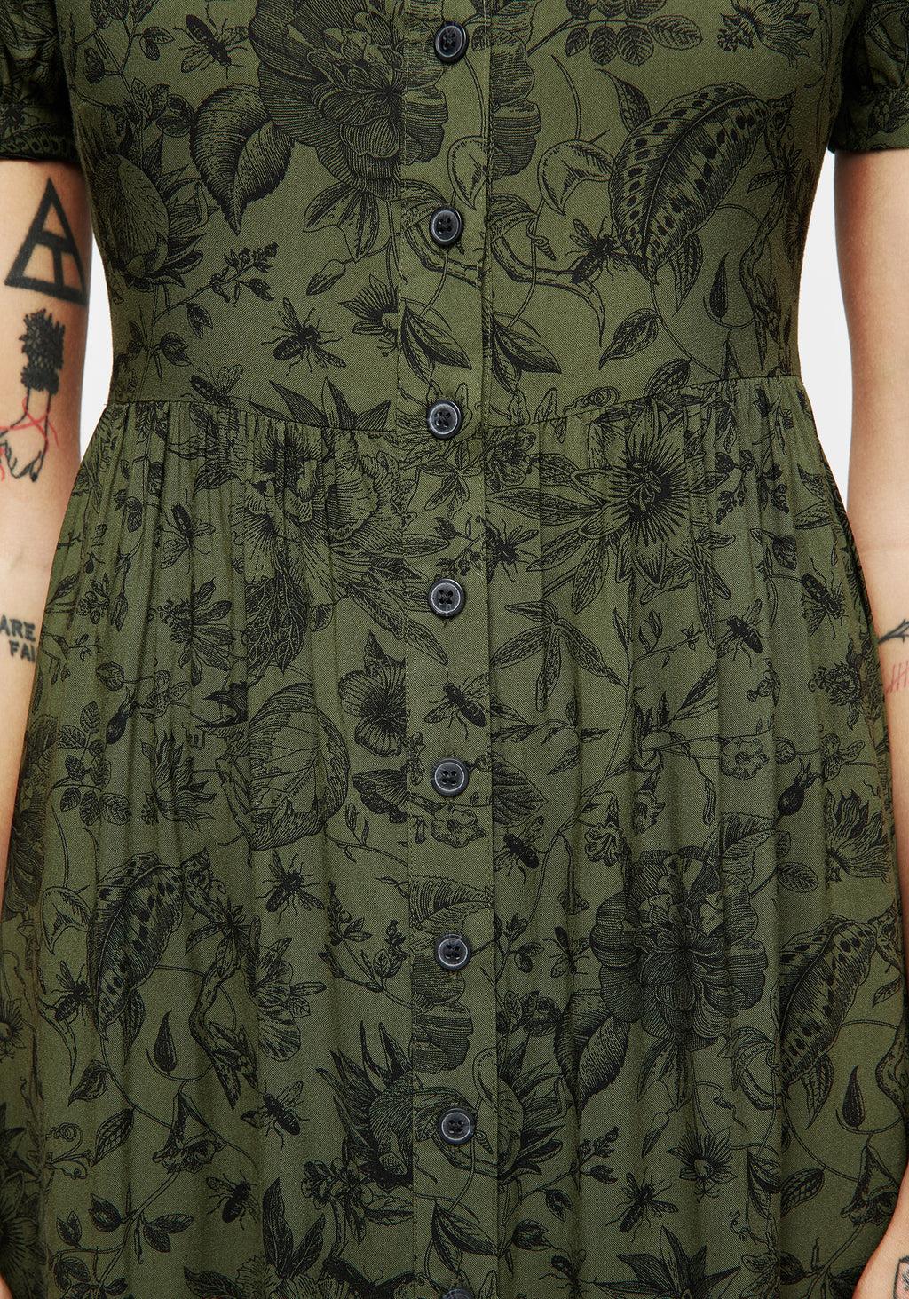 Meadowflowers Floral Print Button Up Tiered Midaxi Dress Product Image