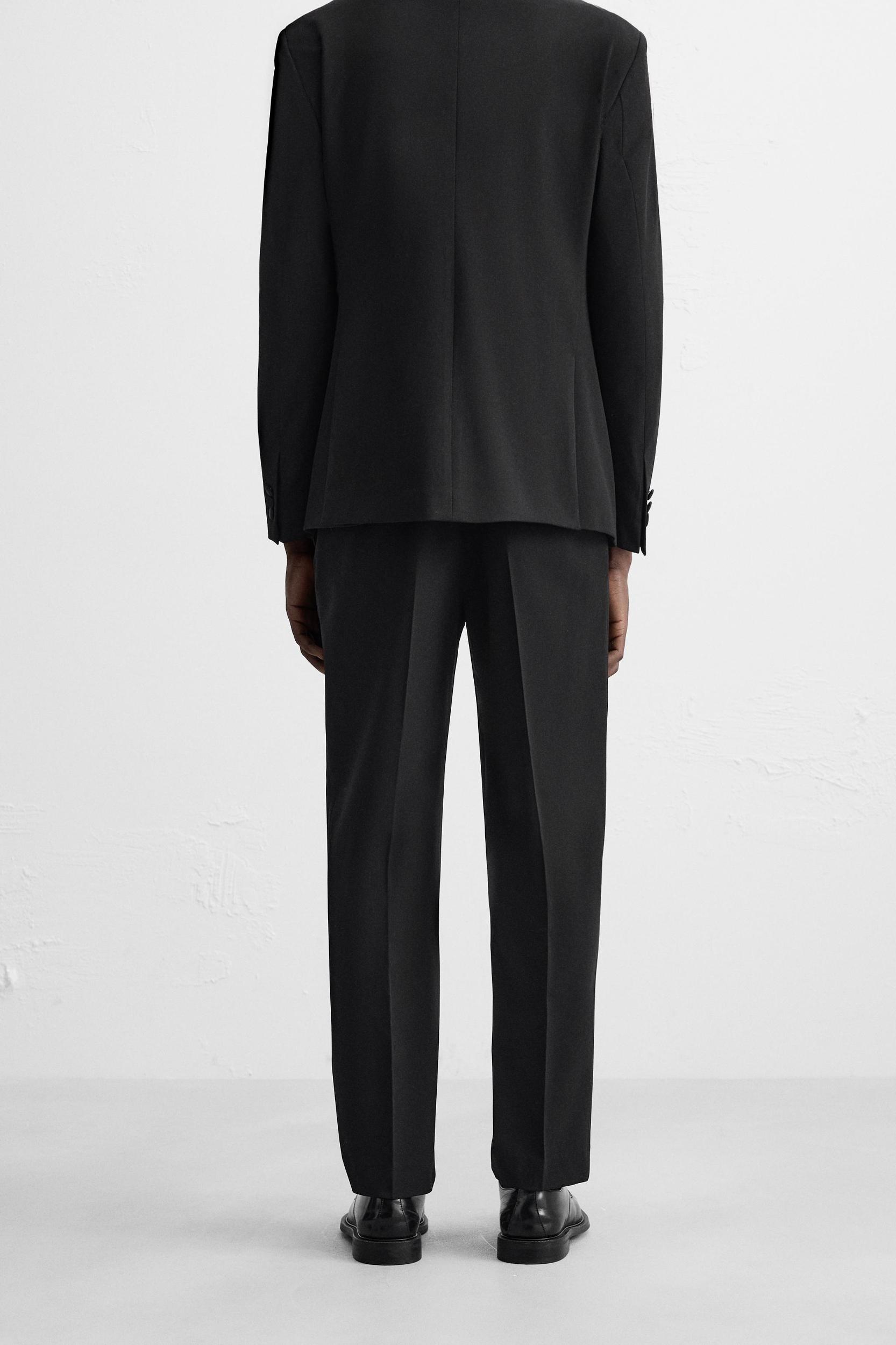 WOOL BLEND TUXEDO SUIT PANTS Product Image