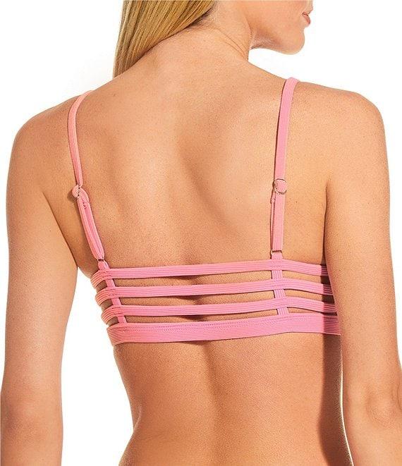 Gianni Bini Solid Ribbed High Leg High Waist Swim Bottom Product Image