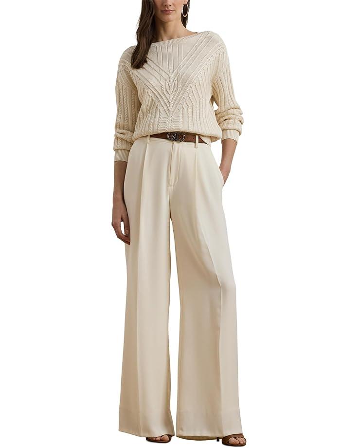 Rib-Knit Cotton-Blend Crew Neck Sweater Product Image