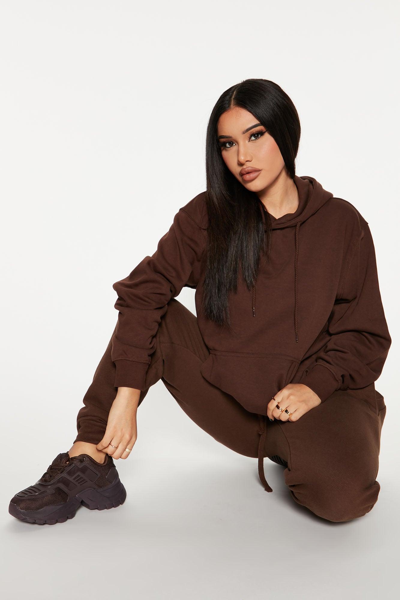Stole Your Boyfriend's Oversized Jogger - Chocolate Product Image