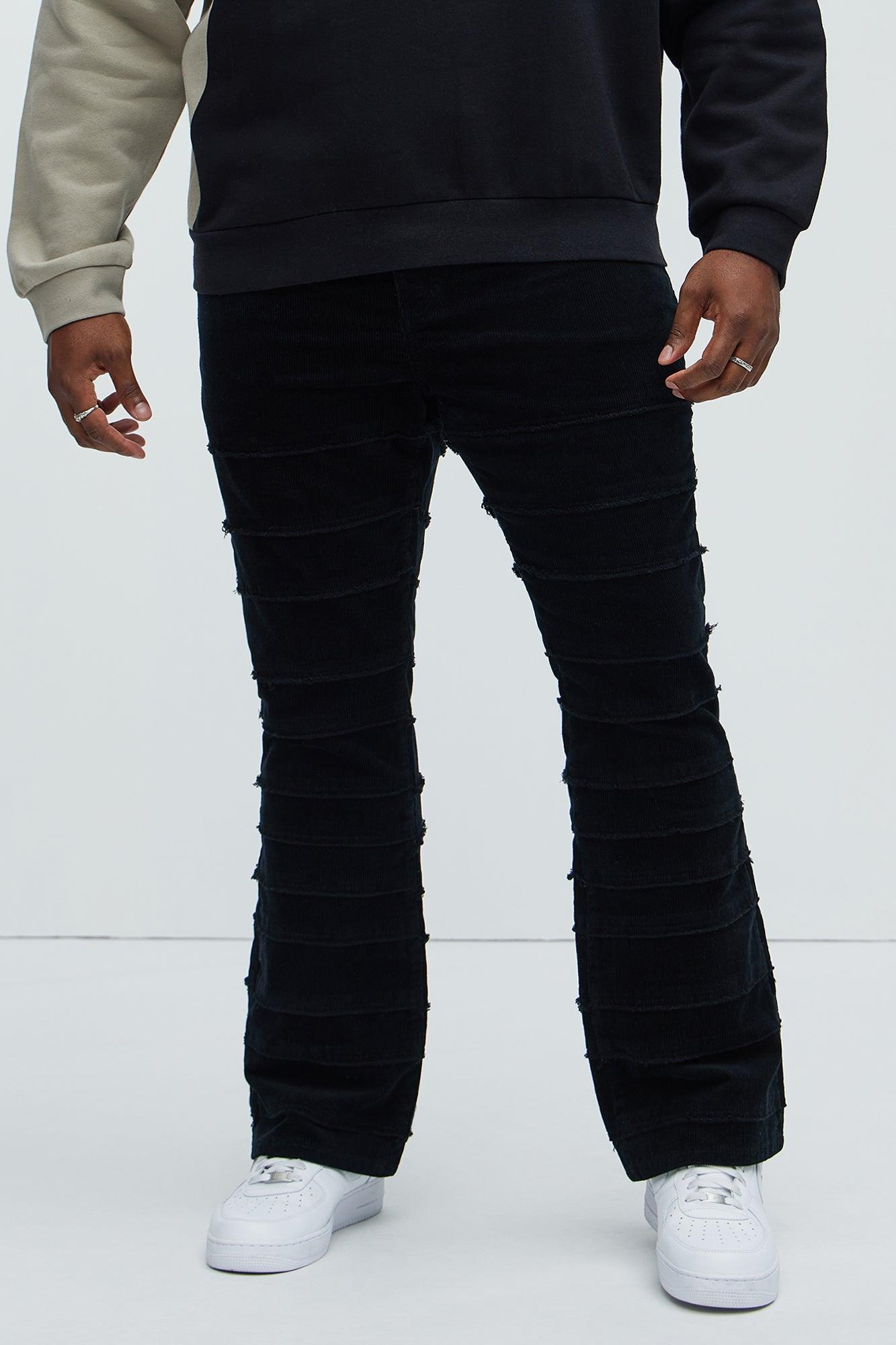Cover Me Straight Corduroy Pants - Black Product Image