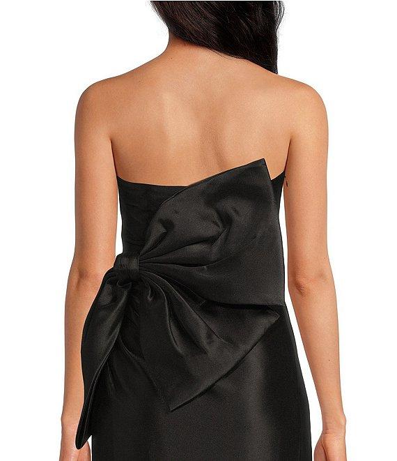 Belle by Badgley Mischka Abigail Strapless Bow Detail Mermaid Dress Product Image