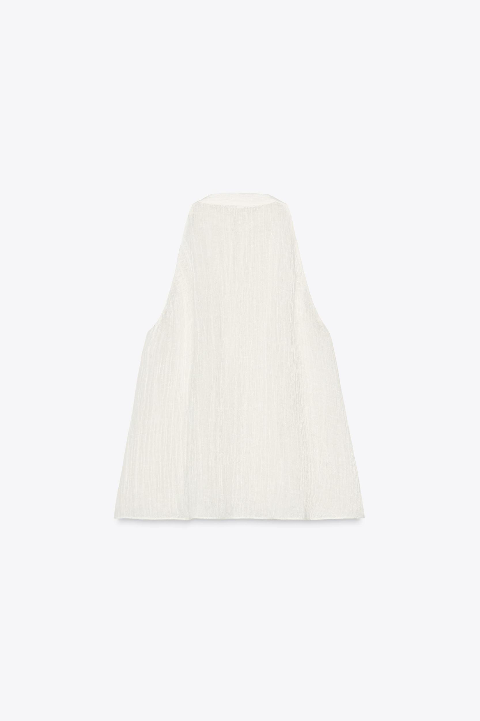 100% LINEN HALTER TOP ZW COLLECTION Product Image