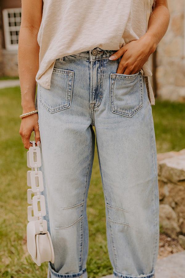 HIDDEN JEAN Sammie High Waist Cropped Barrel Leg Jean Product Image