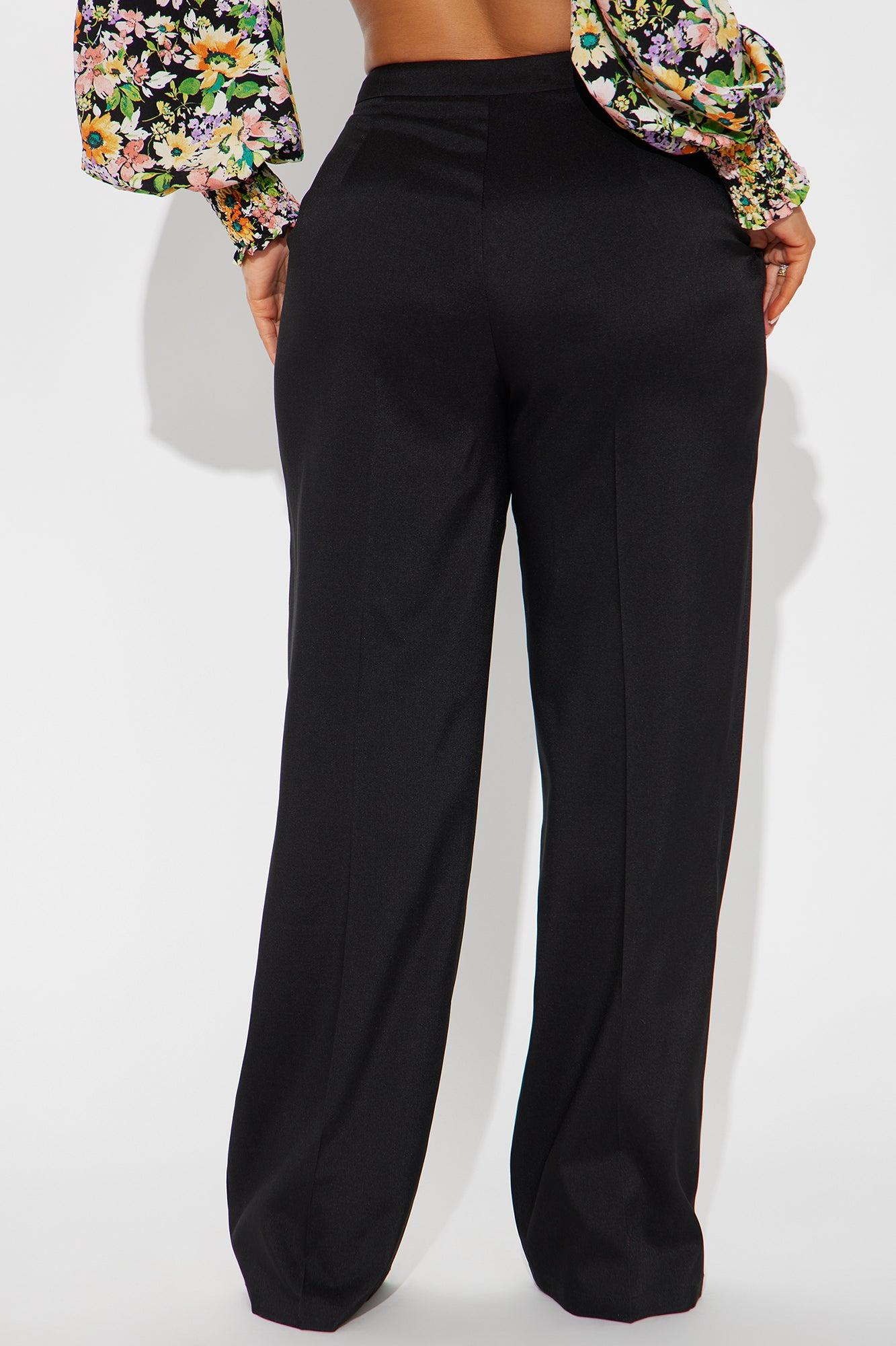 Claire Wide Leg Trouser - Black Product Image