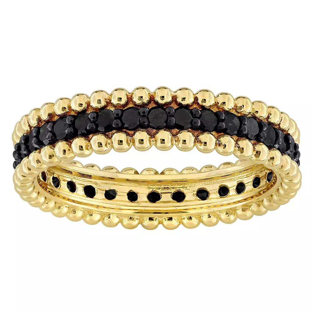 Stella Grace 14k Gold 3/5 Carat T.W. Black Diamond Eternity Ring, Women's, Size: 7 Product Image