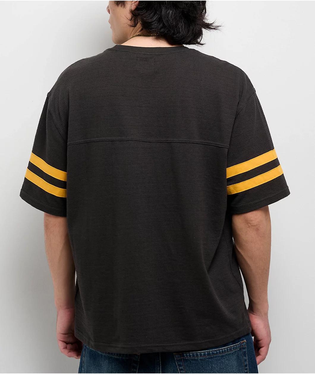 Brixton Vintage Washed Black & Ray Flower Mesh Football Jersey Product Image