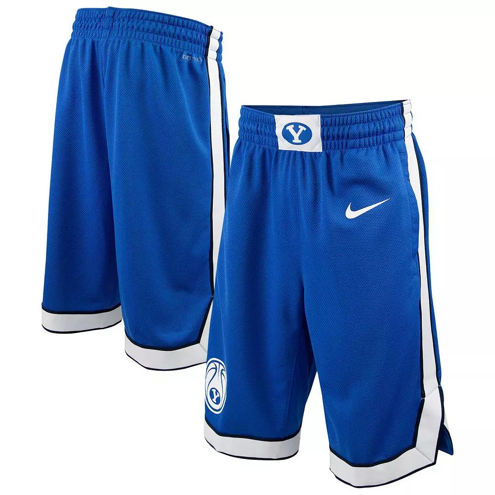 Men's Nike Royal BYU Cougars Replica Performance Basketball Shorts, Size: Small, Blue Product Image