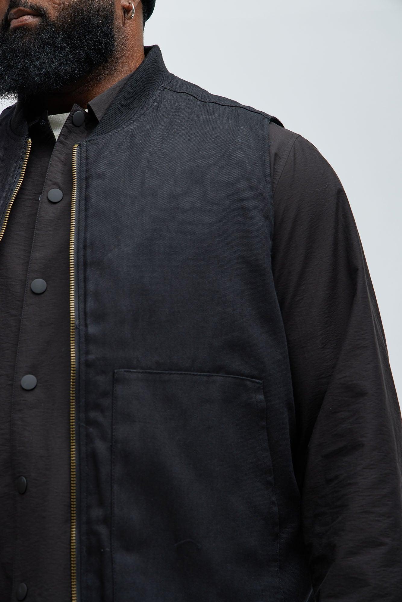 Alexander Utility Canvas Vest - Black Product Image