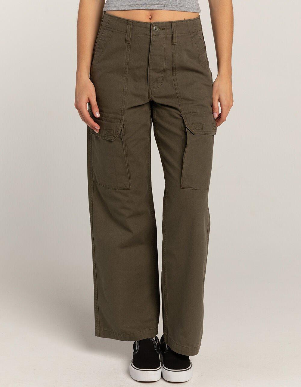 VANS Arroyo Wide Leg Womens Cargo Pants - OLIVE Product Image