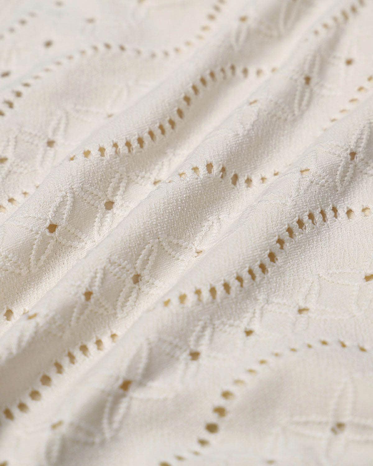 Beige Cutout Lace-Up Tankini Swimsuit Product Image