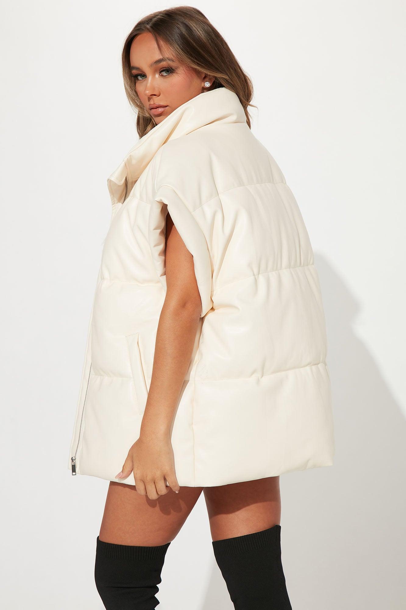 Influencer Puffer Vest - Cream Product Image