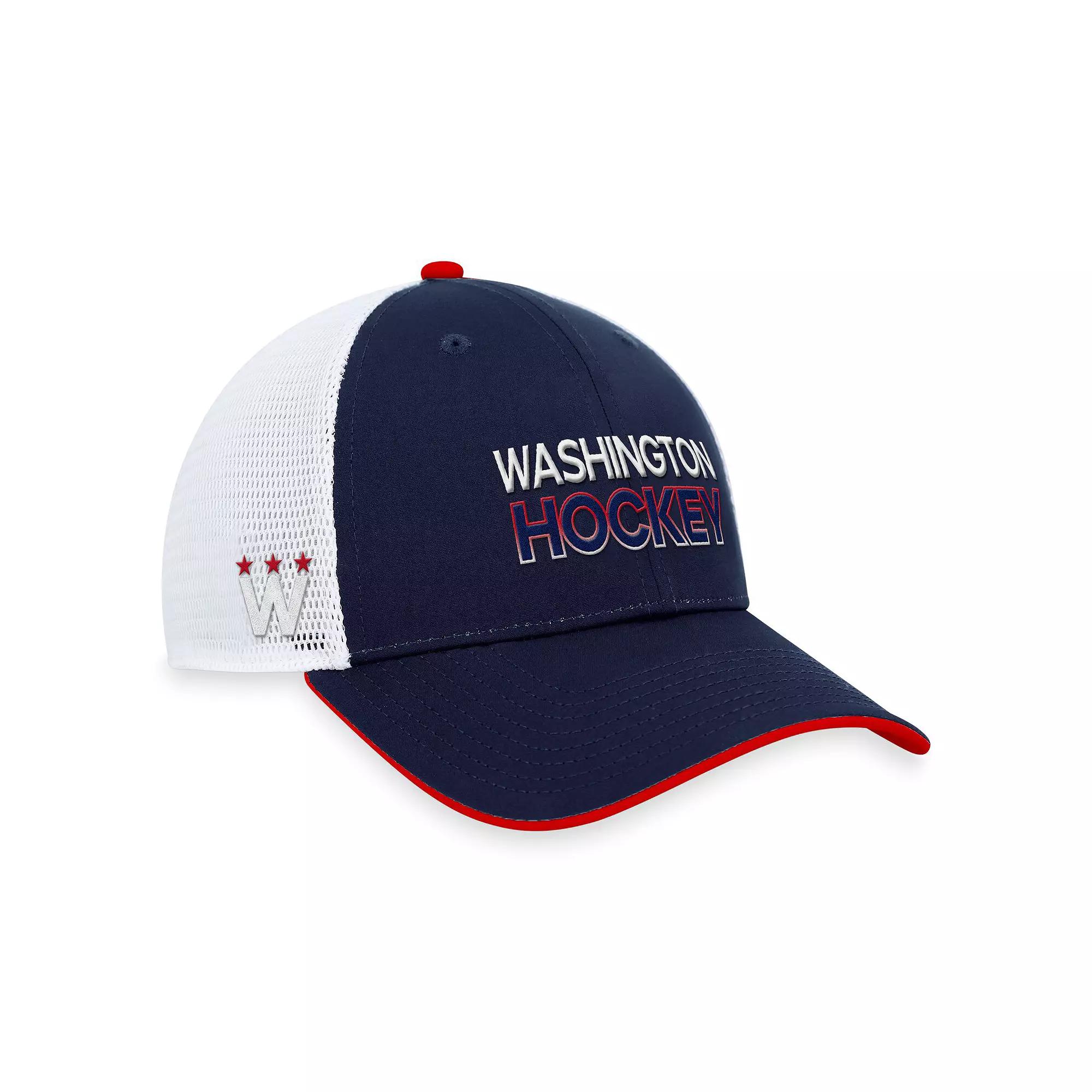 Men's Fanatics Branded Navy Washington Capitals Authentic Pro Alternate Jersey Trucker Adjustable Hat, Blue Product Image