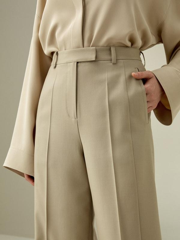 LILYSILK Women'S Wool Slacks - Black Wool Silk Blend - Ultimate Luxury Machine Washable Trousers 16 Product Image