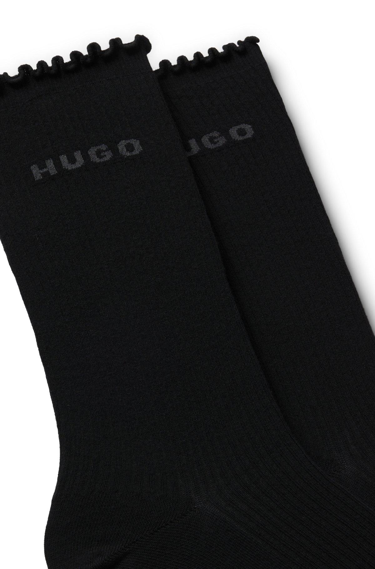 Two-pack of regular-length socks with lettuce cuff Product Image