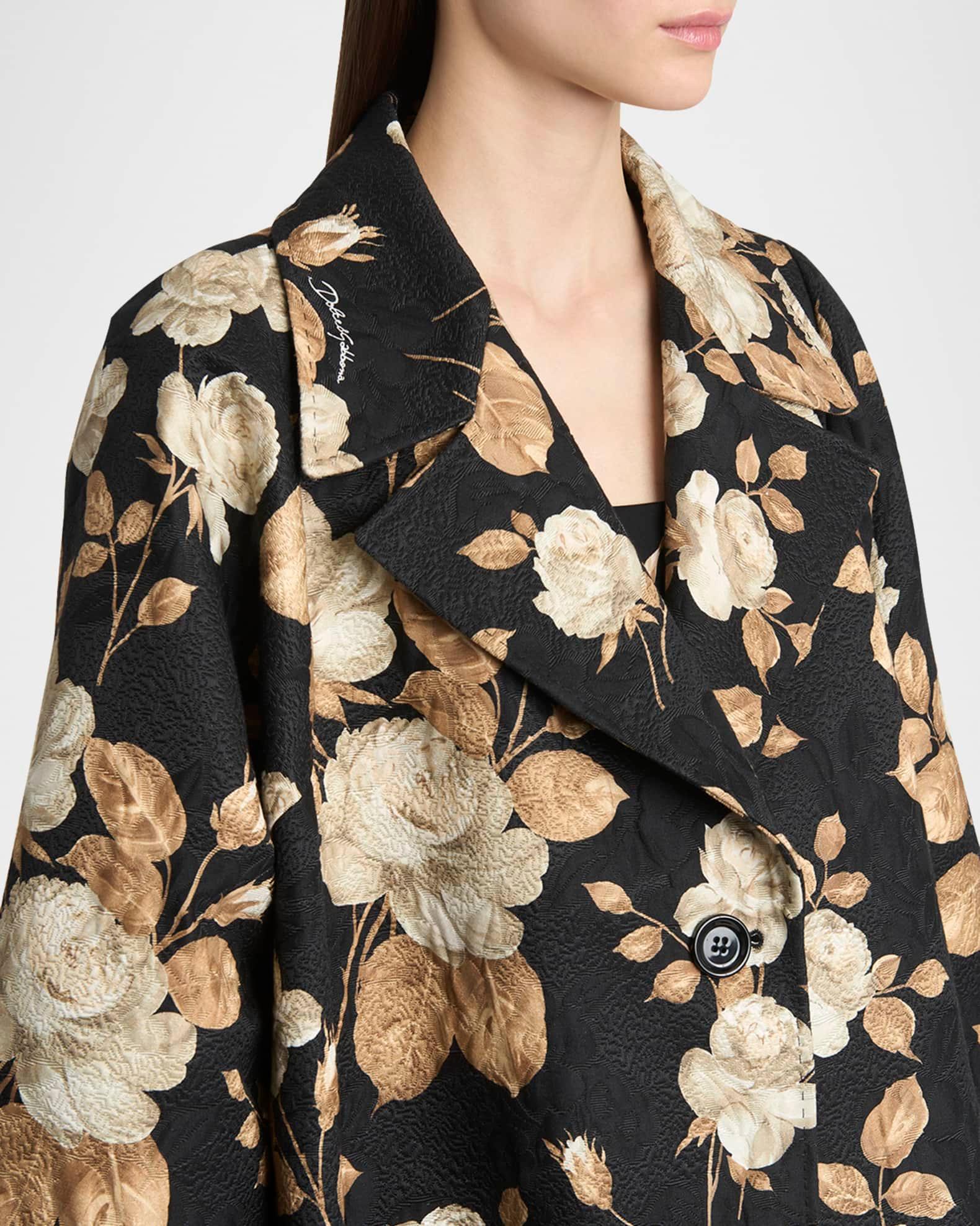 Floral Print Crinkle Coat Product Image