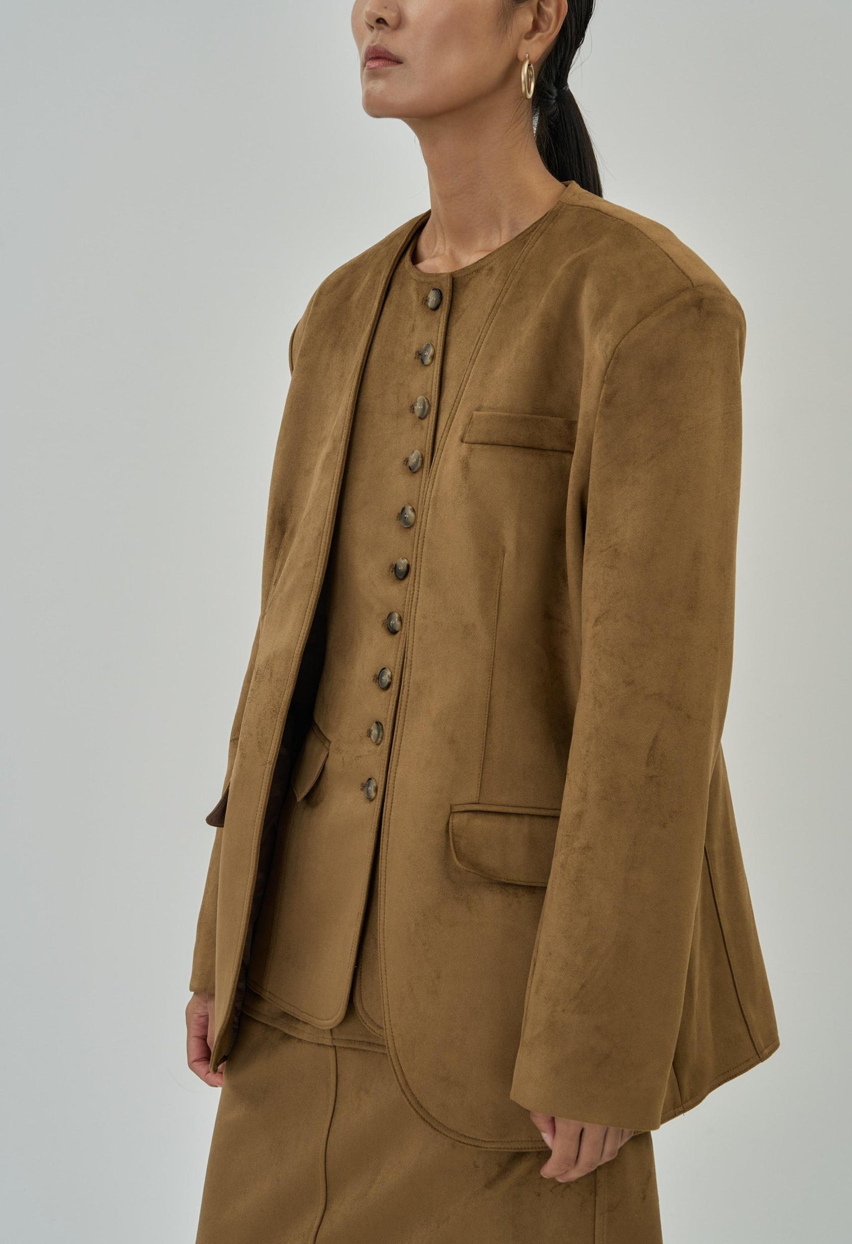 Camelle Suede Blazer Product Image