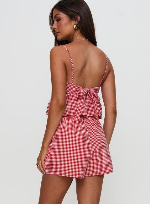 Lille Set Red Gingham Product Image