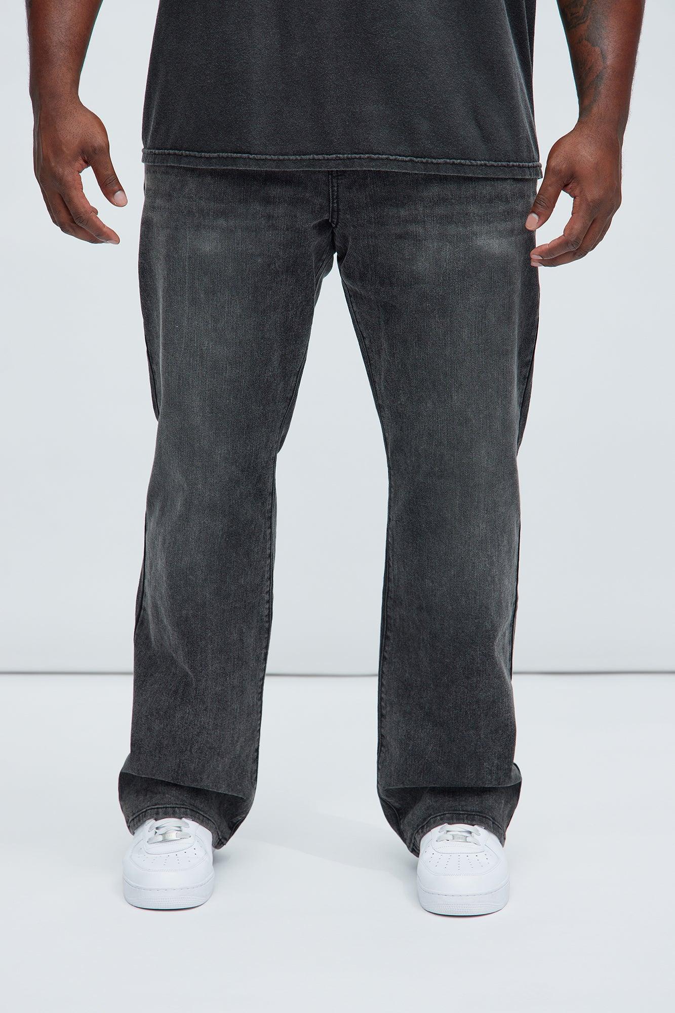 Andrew Stacked Skinny Flare Jeans - Black Wash Product Image