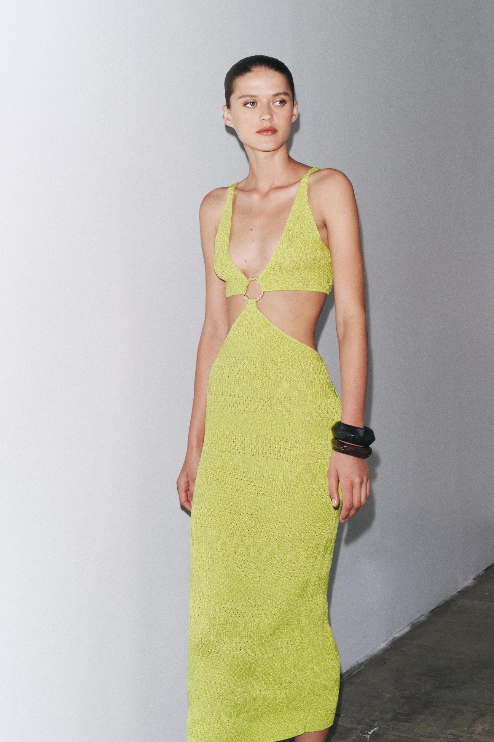 CUT OUT KNIT DRESS Product Image