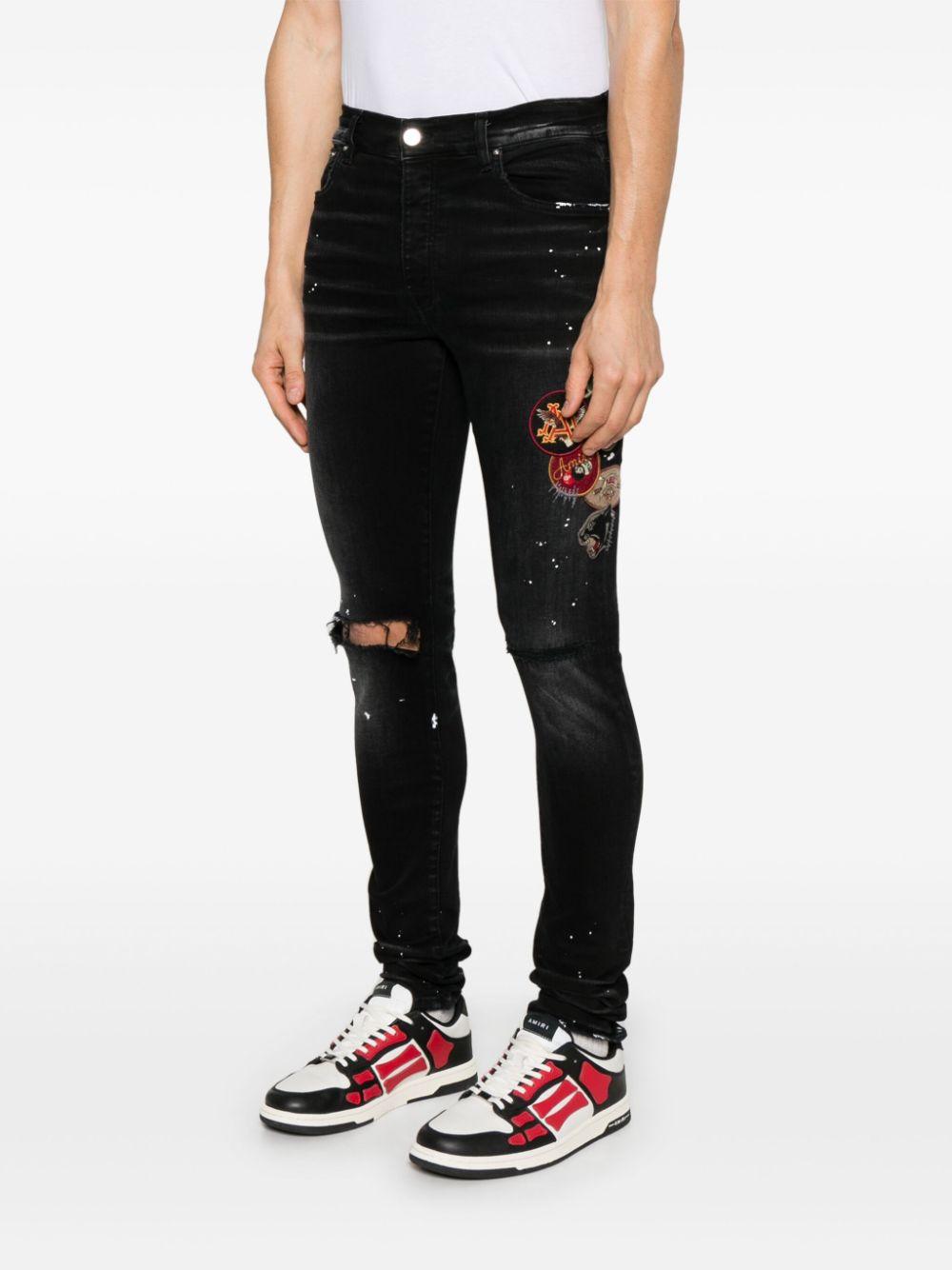 patch-detailing skinny jeans Product Image