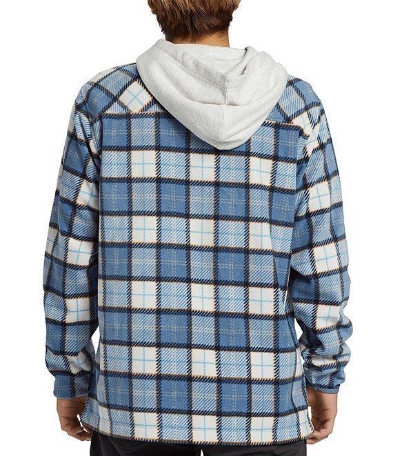 Quiksilver Surf Days Polar Fleece Plaid Hooded Jacket Product Image