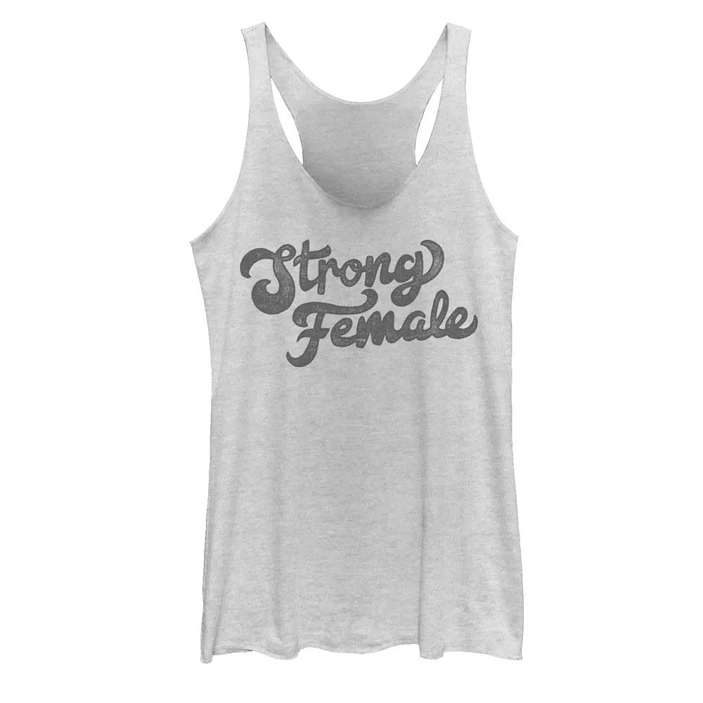 Juniors' Strong Female Retro Text Women's Empowerment Tank Top, Girl's,  Product Image