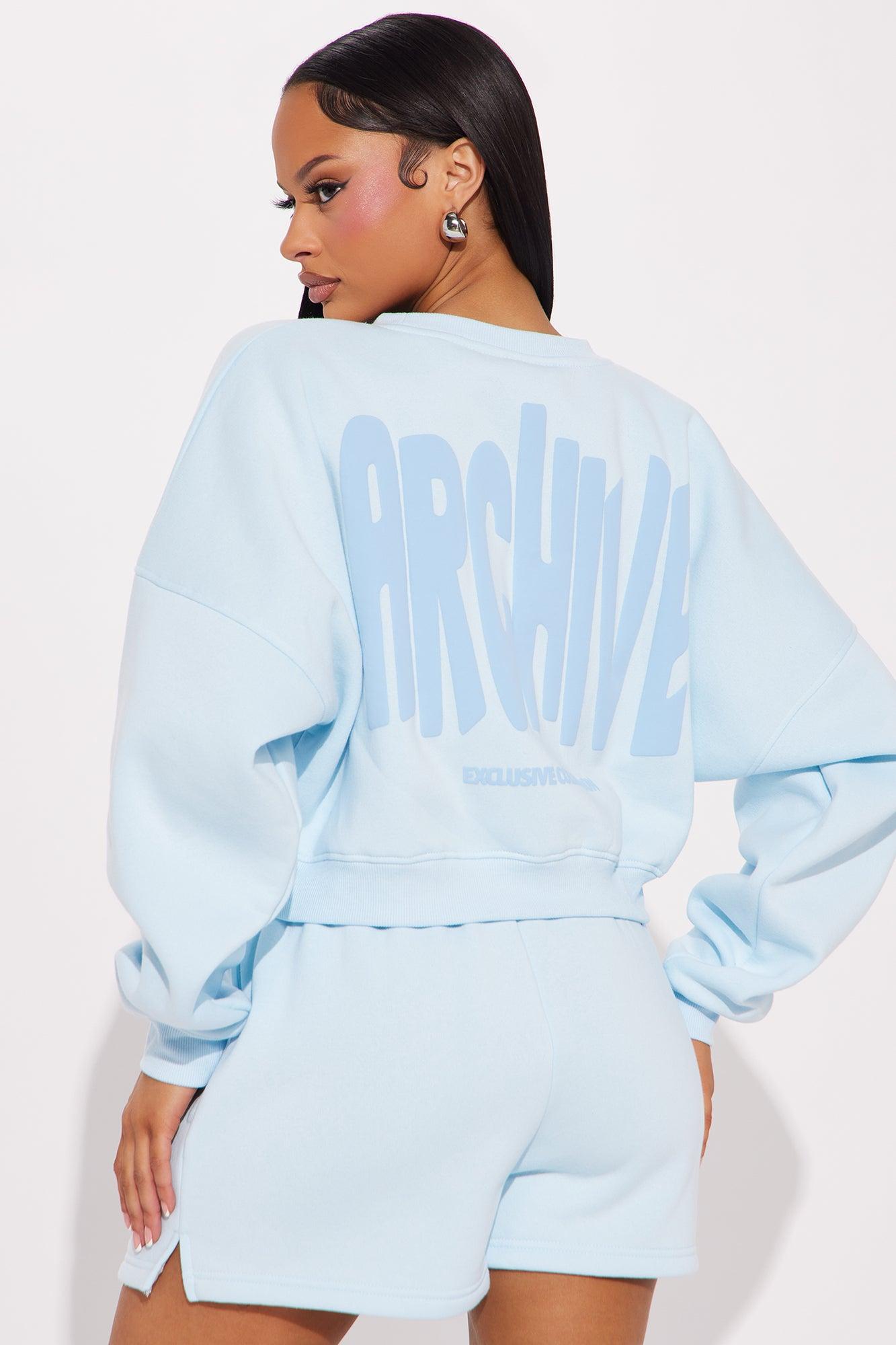 Archive Mode Fleece Short Set - Light Blue Product Image