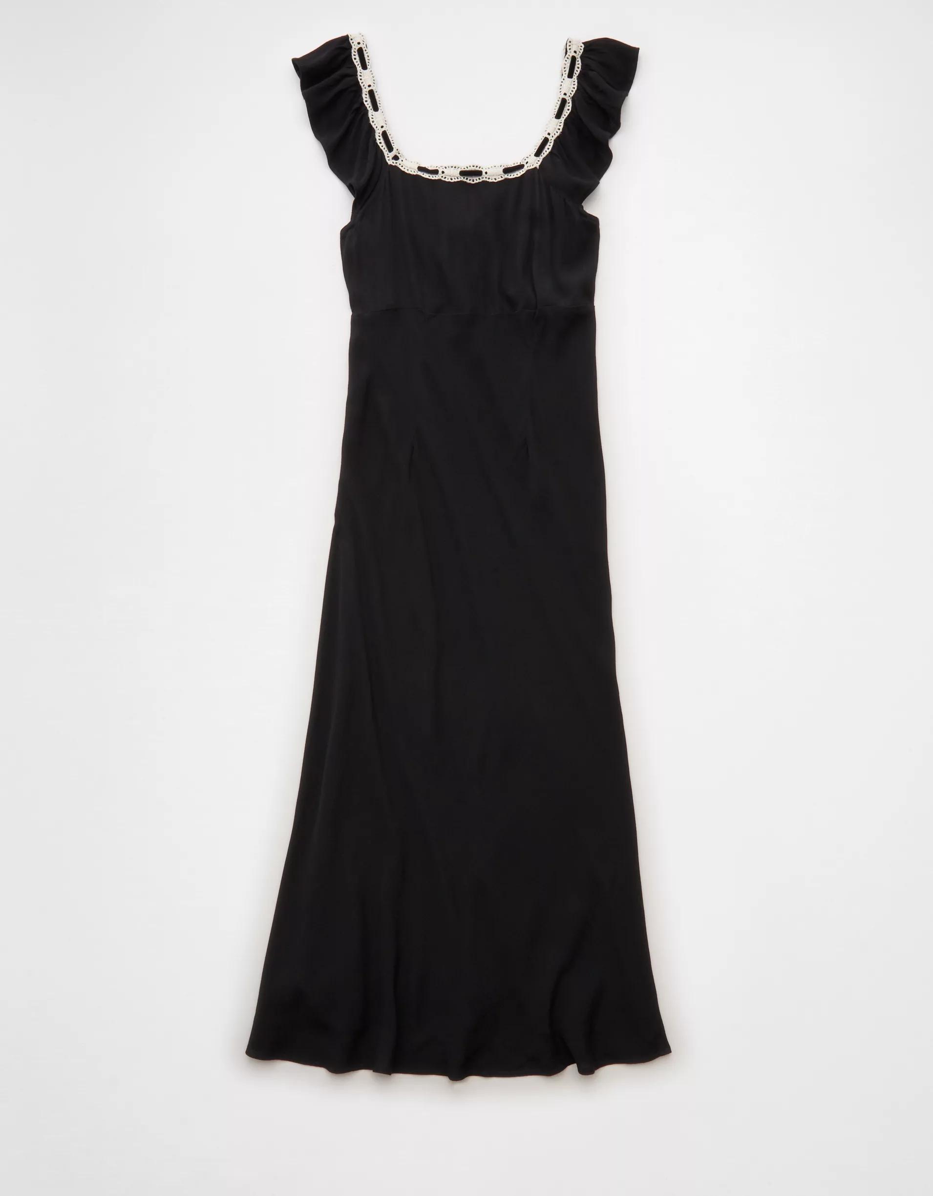 AE Lace Trim Midi Dress Product Image