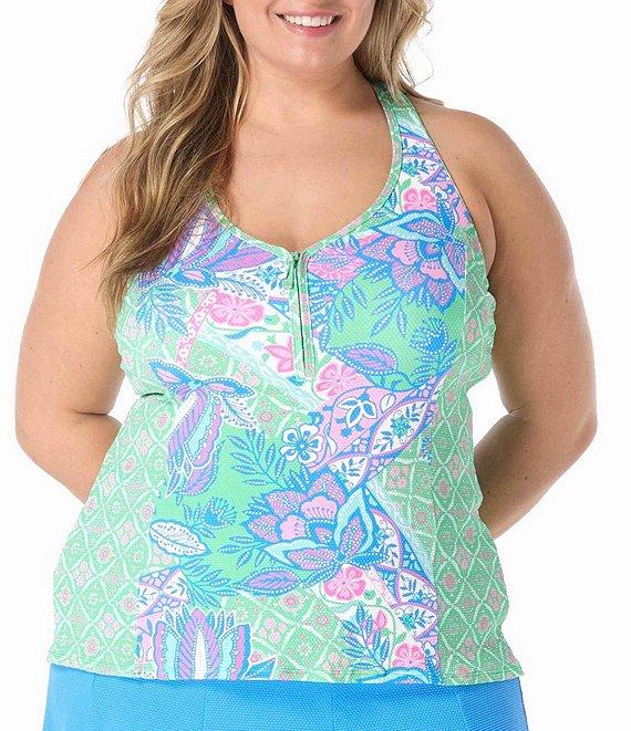 Beach House Plus Size Pique Solid Olivia Princess Seam Swim Skort Product Image