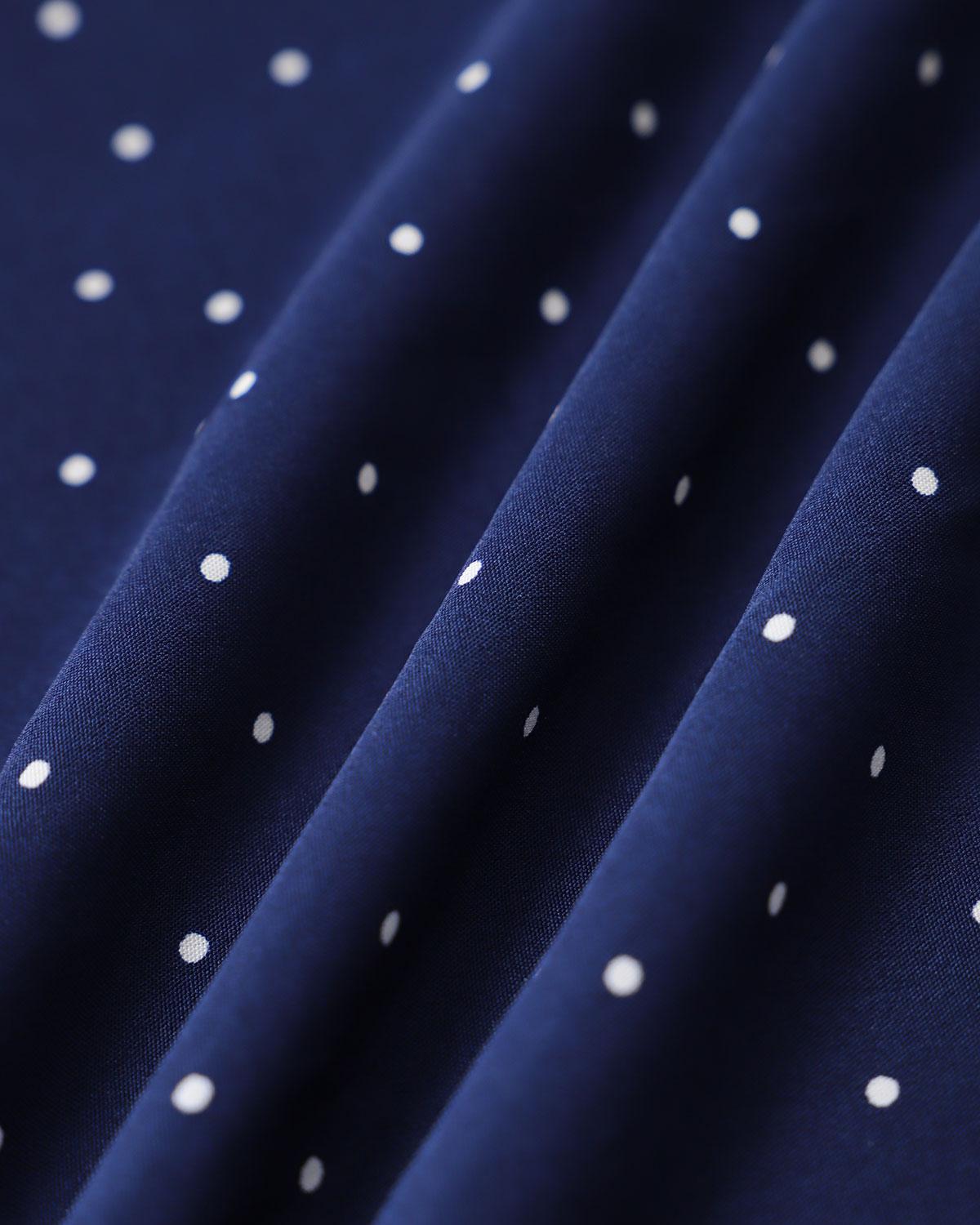 Blue Polka Dot Halter Maxi Dress Product Image