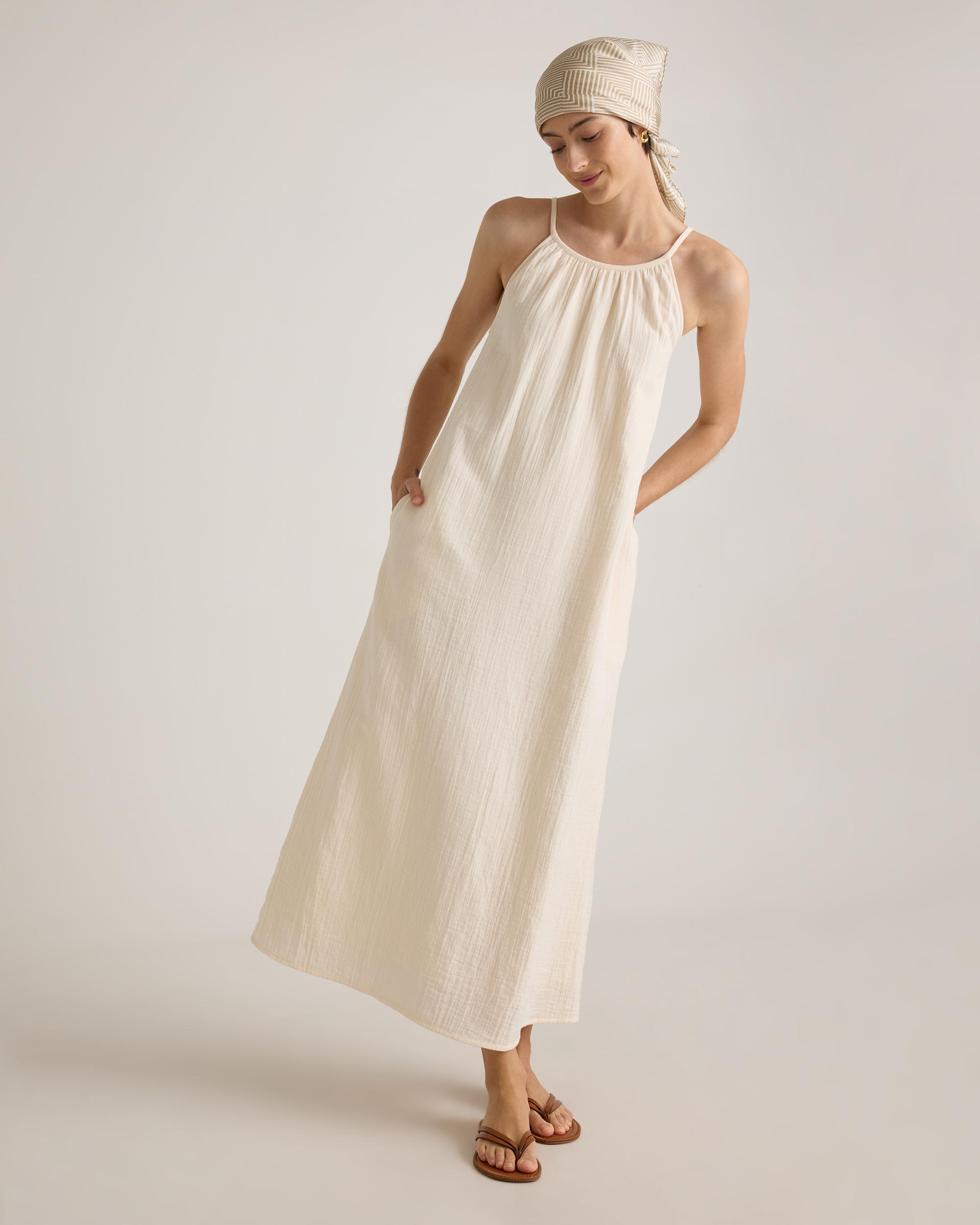 Quince | Women's Gauze Sleeveless Maxi Dress Size XL, Organic Cotton Product Image