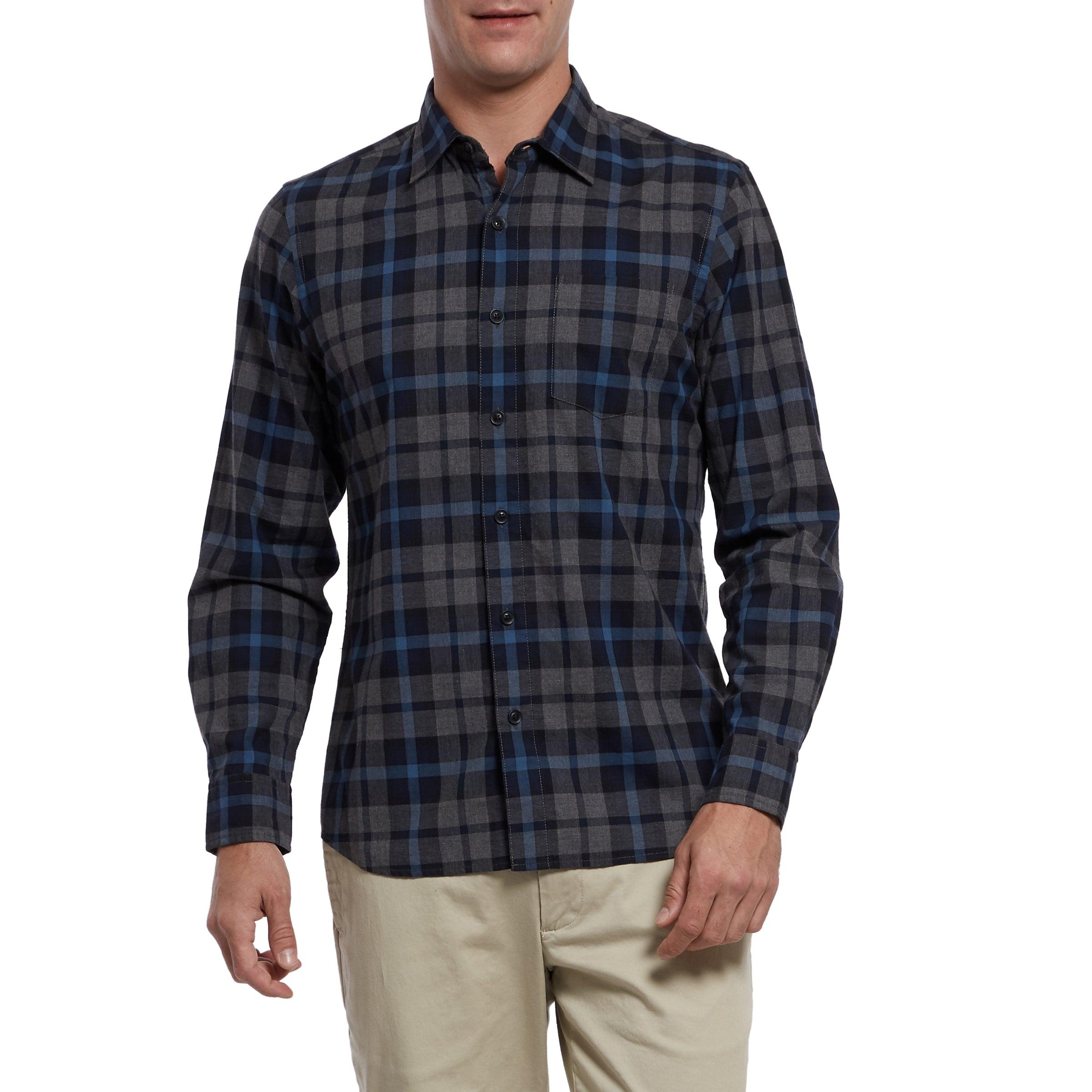 Heath Heather Poplin Shirt - Gray Navy Blue (Final Sale)* Product Image