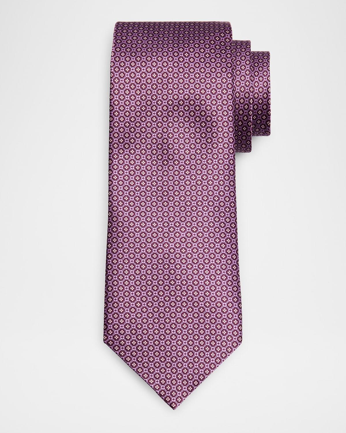 Mens Small Squares Silk Tie Product Image