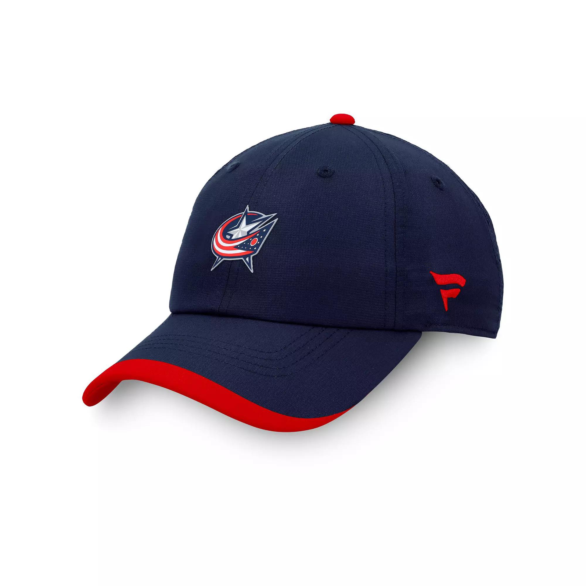 Men's Fanatics Branded Navy Columbus Blue Jackets Authentic Pro Rink Pinnacle Adjustable Hat Product Image