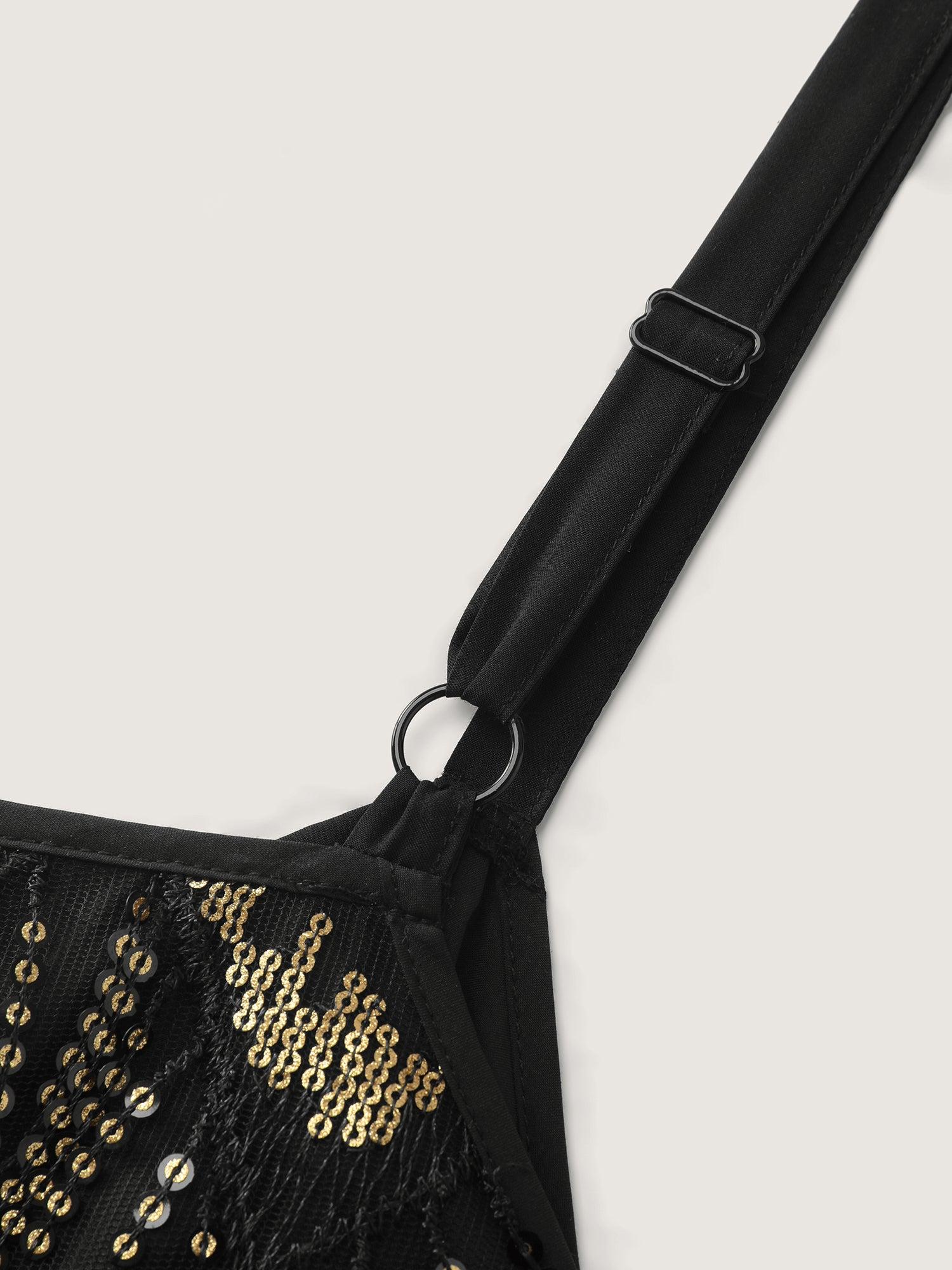 Sparkly Sequin Fringe Mini Dress Female Product Image