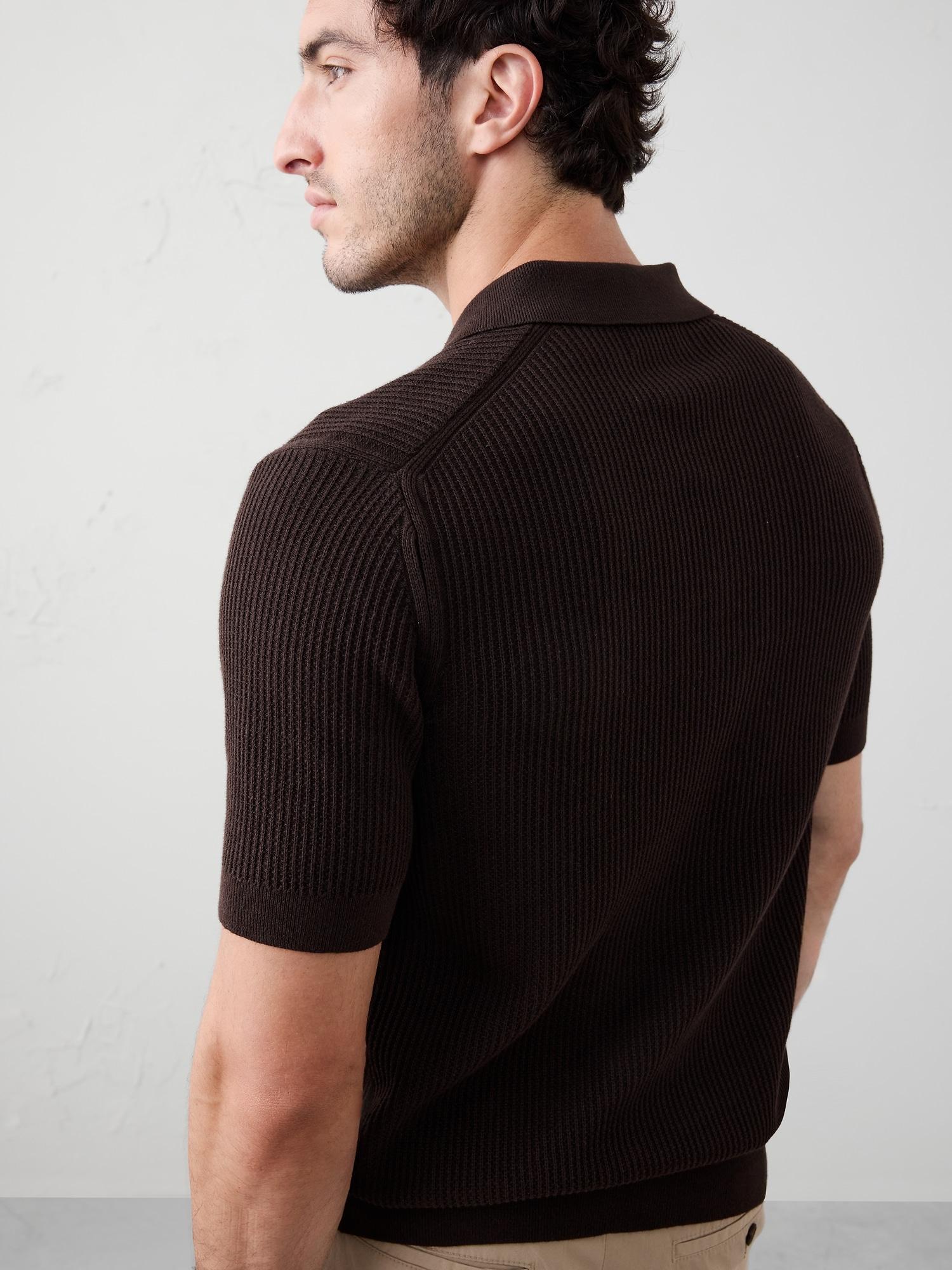 Refined Johnny-Collar Polo Product Image