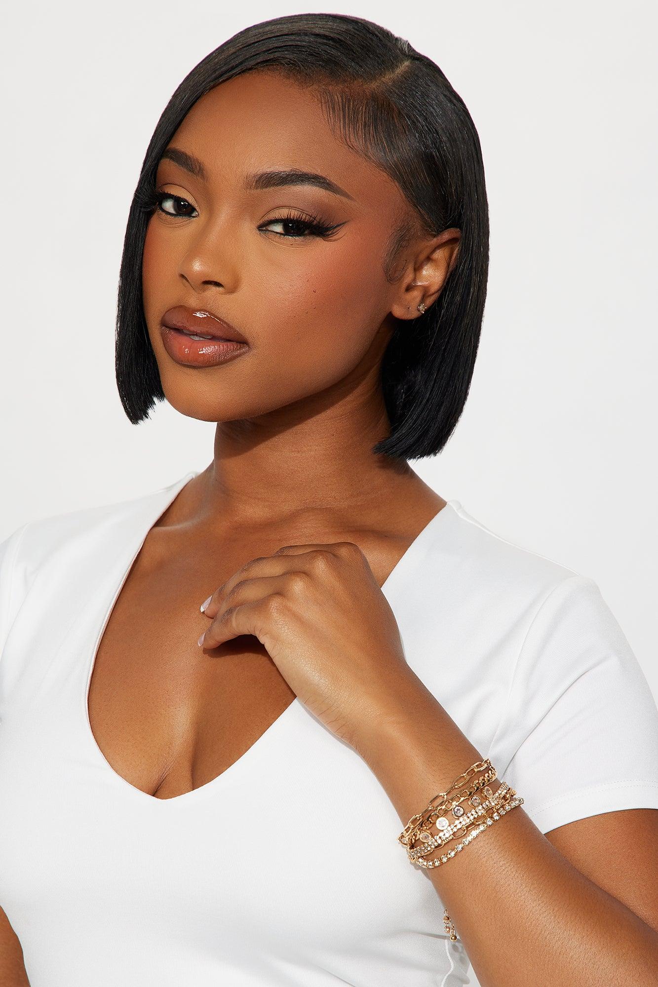 Tania Rhinestone 5 Piece Bracelet Set - Gold Female Product Image