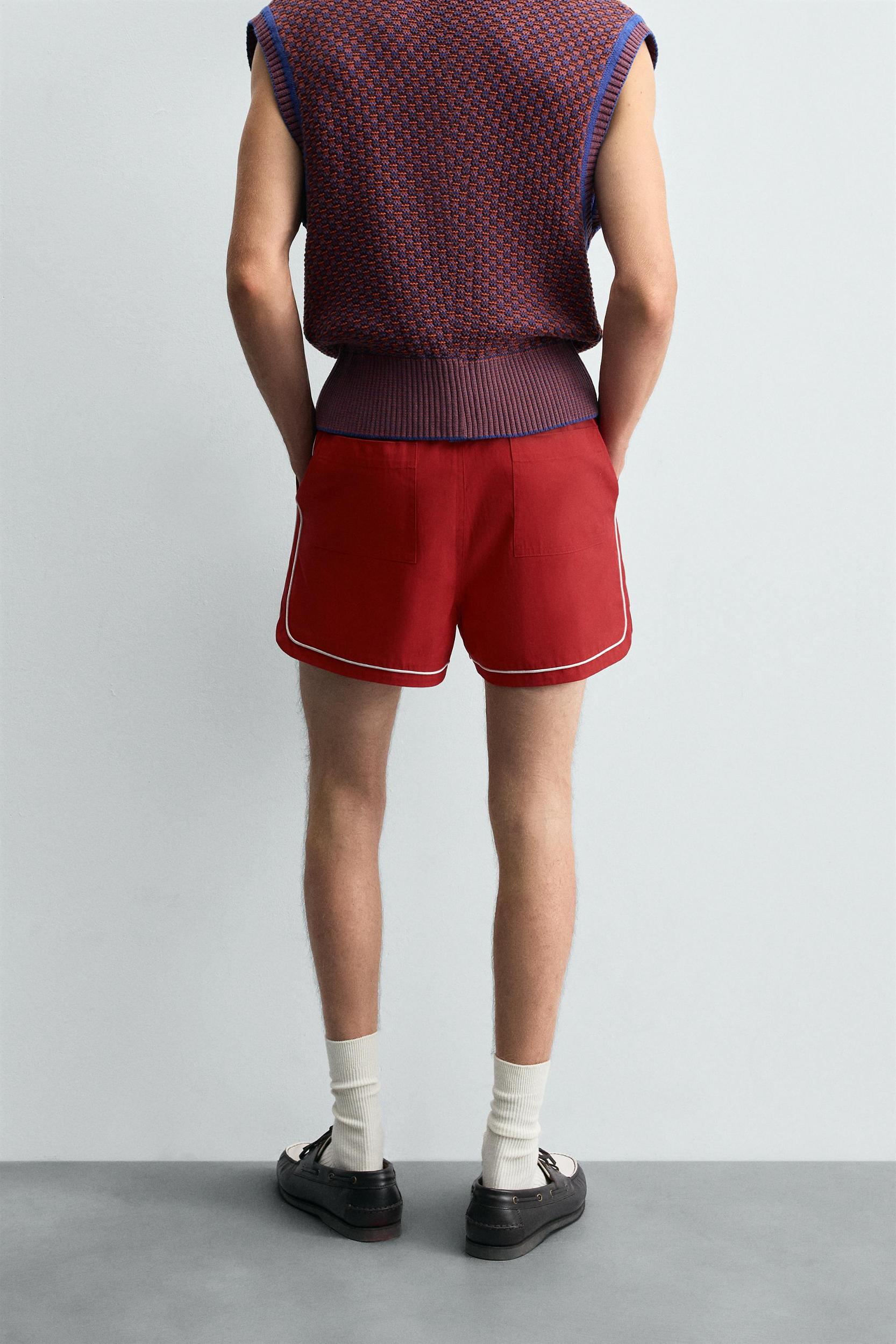 CONTRAST TRIM SHORTS Product Image