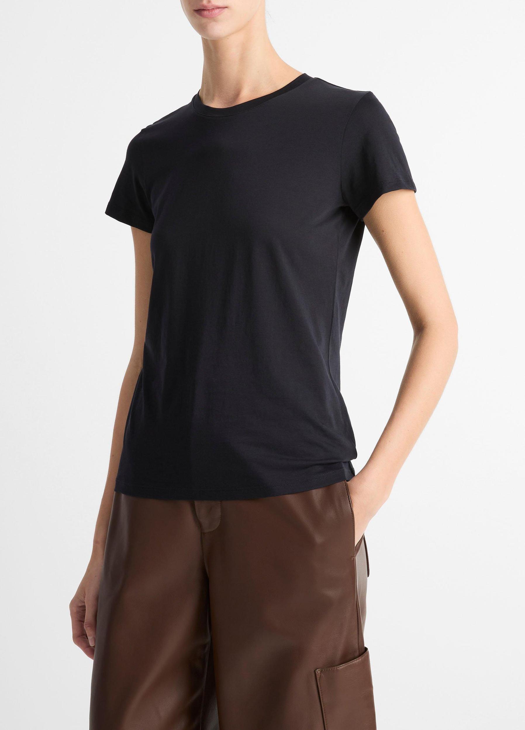Essential Pima Cotton Crew Neck T-Shirt Product Image
