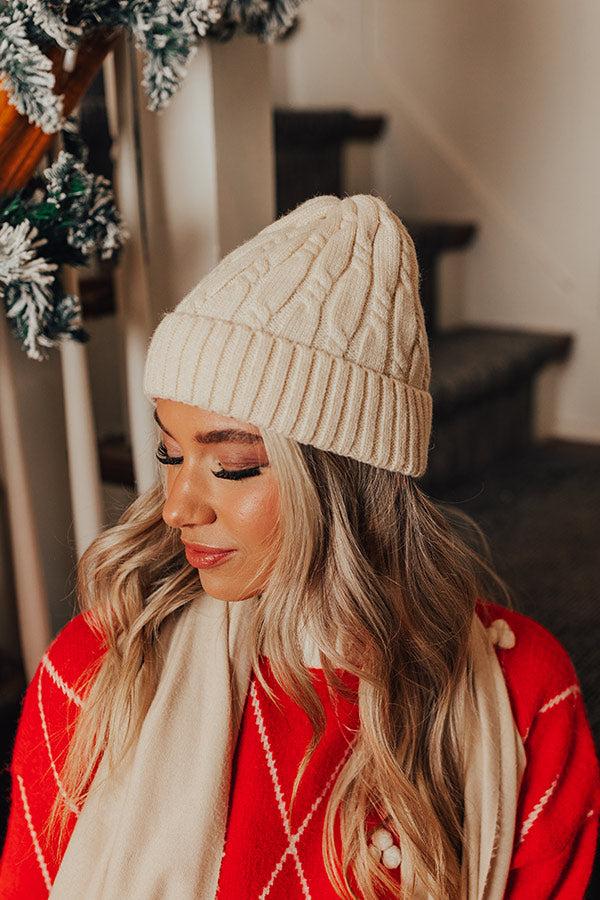 Cozy Debut Beanie In Cream Product Image