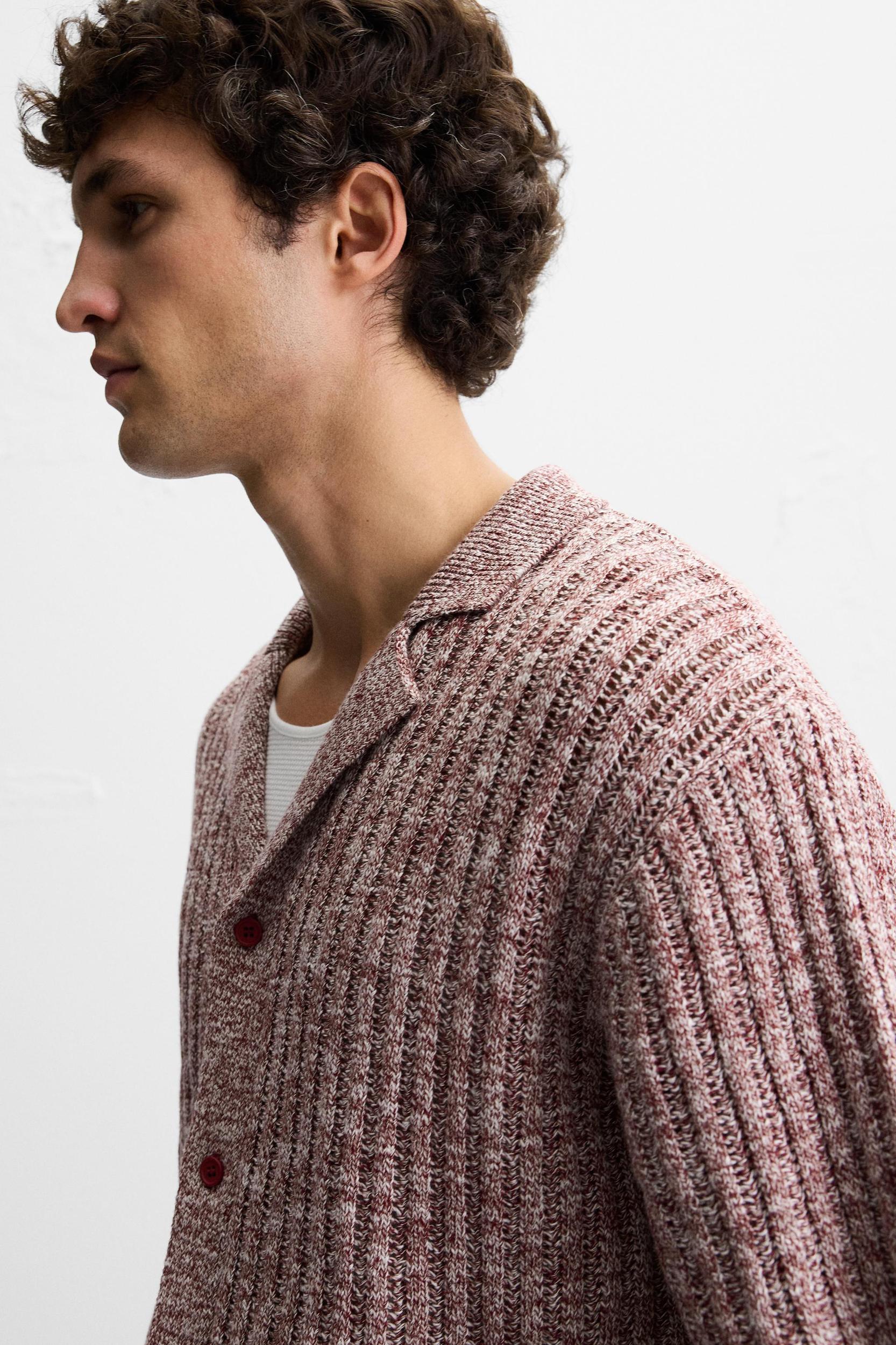 CONTRAST KNIT SHIRT Product Image