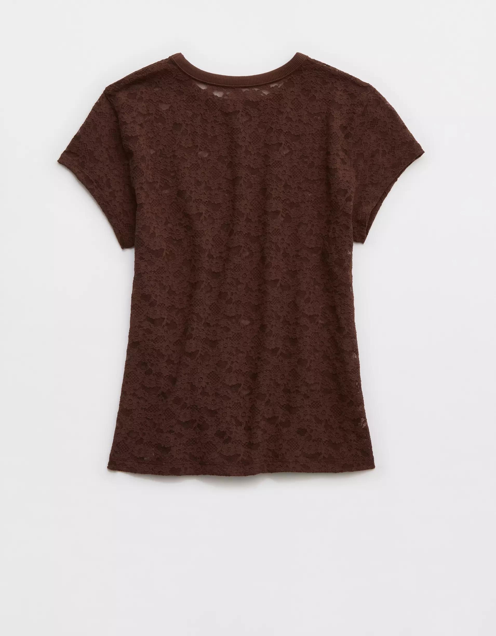 Aerie Lace Vintage T-Shirt Product Image